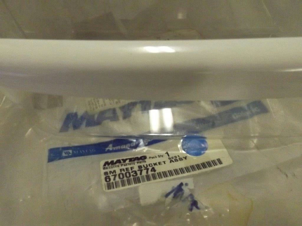 MAYTAG WHIRLPOOL REFRIGERATOR 67003774 SMALL REF. BUCKET NEW MAYTAG WHIRLPOOL REFRIGERATOR 67003774 SMALL REF. BUCKET NEW